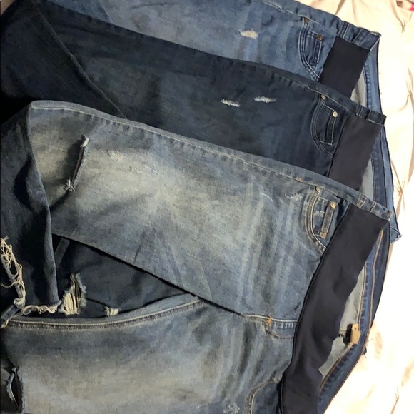 3 Large Cute Maternity Jeans - Picture 1 of 7
